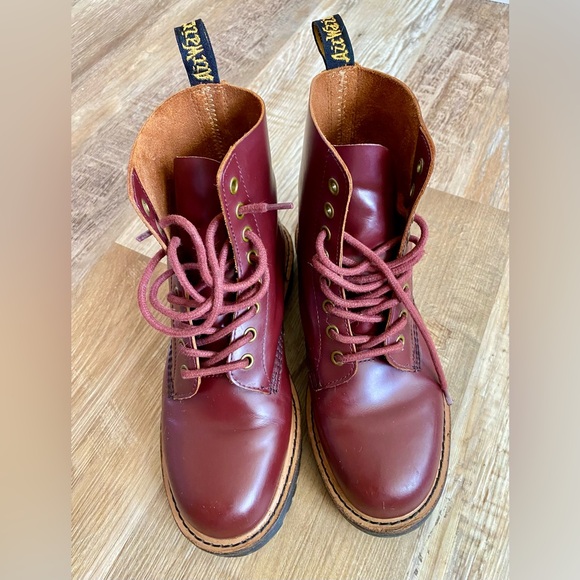 Limited Edition - Dr Marten Pascal Combat Boots Women’s Sz 8 AirWear Oxblood - Picture 12 of 13
